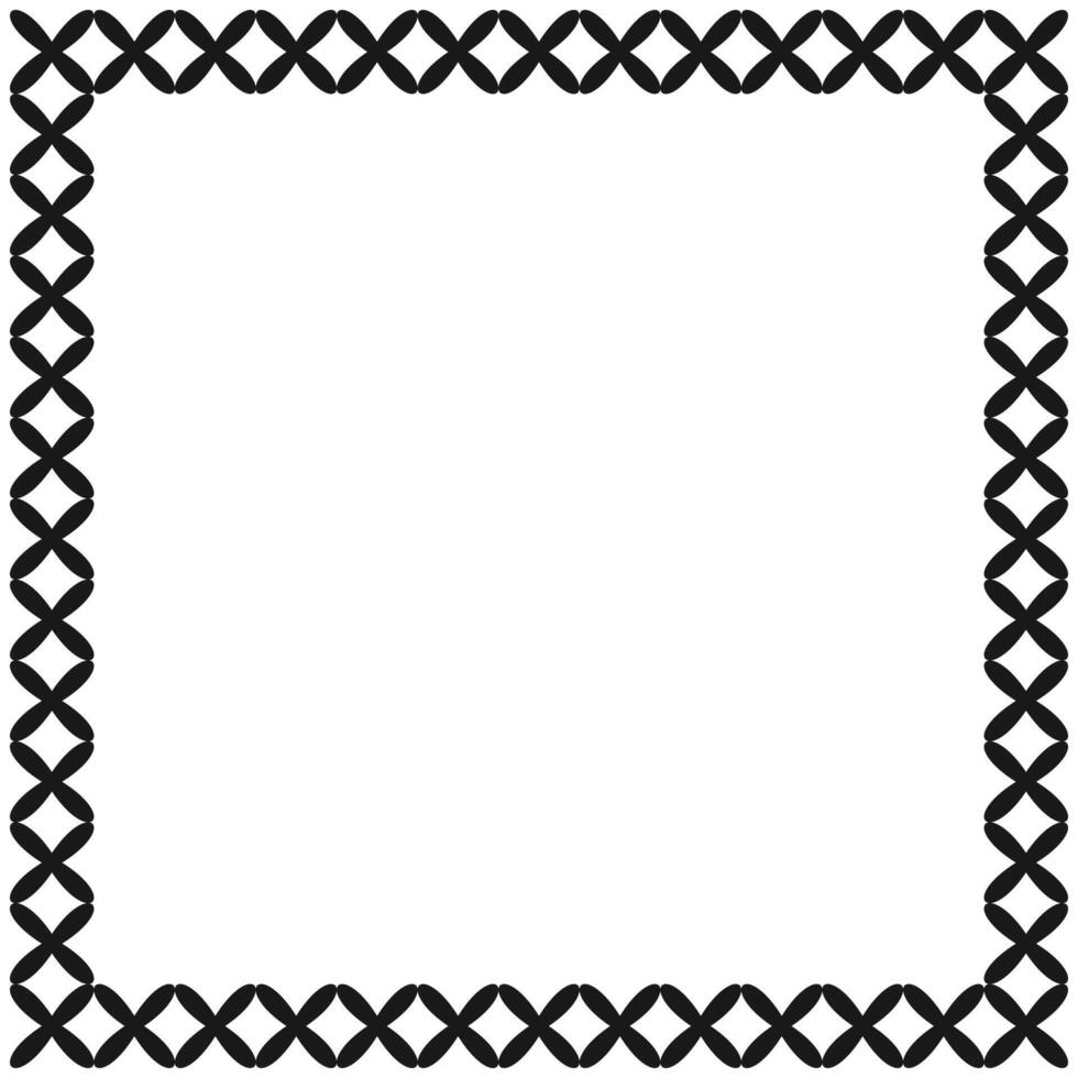 Circle and square scalloped frames. Scalloped edge rectangle and ellipse shapes. Simple label frame. illustration vector