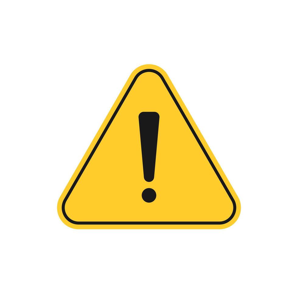 Danger warning icon alert triangle warn sign. Exclamation sign. vector