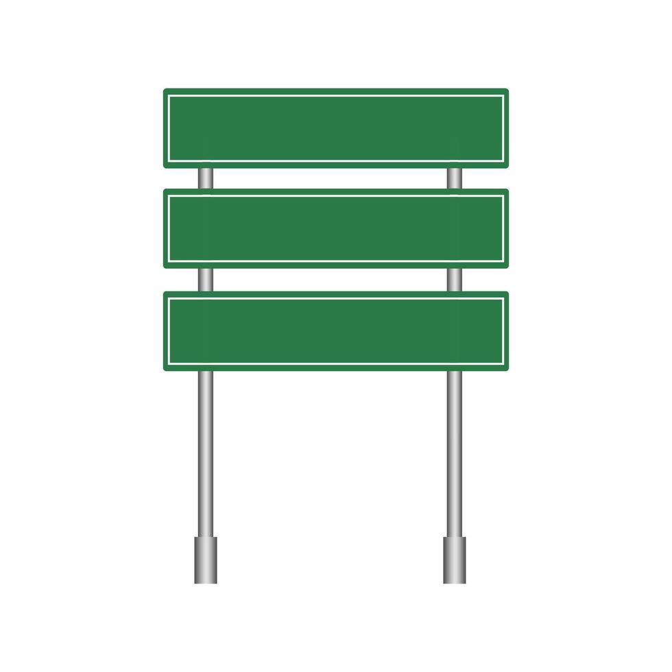 Road sign isolated background. Green traffic sign. illustration vector