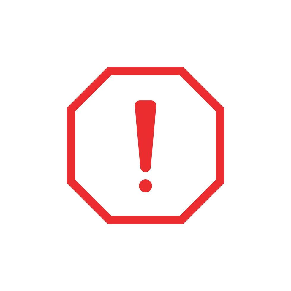 Warning sign with exclamation mark vector