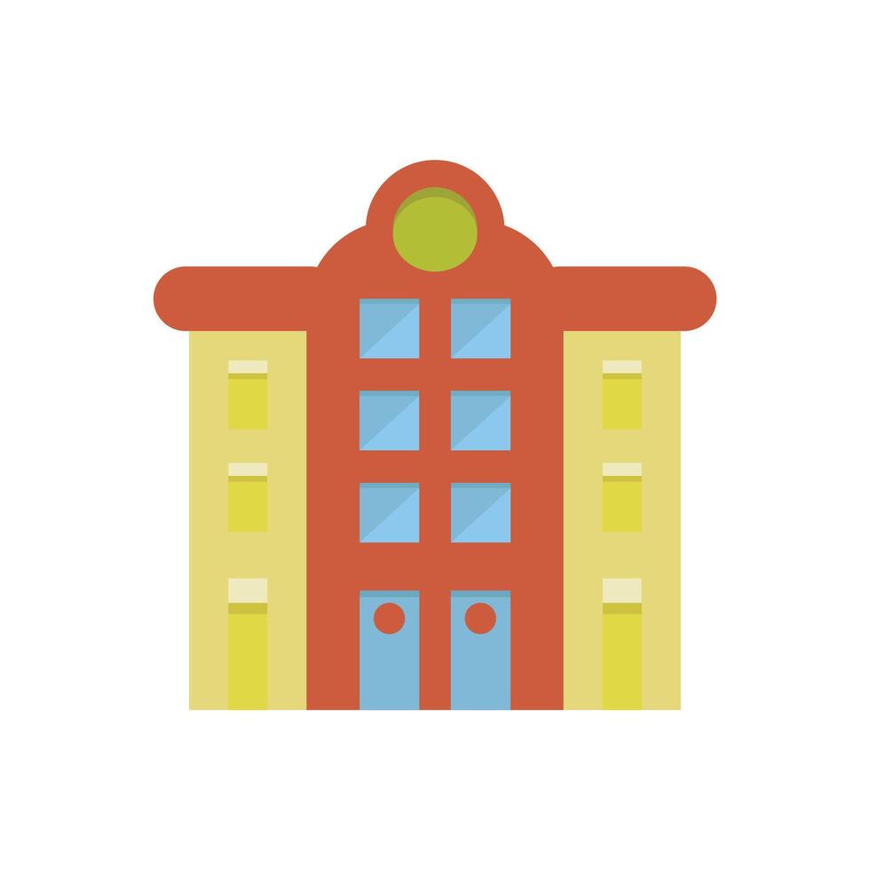 Hotel building, isolated illustration in flat style. illustration vector