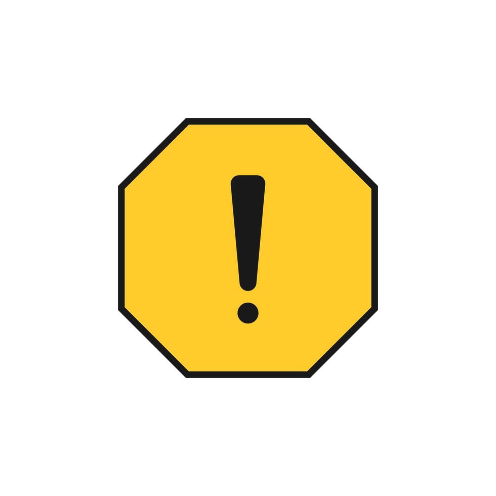 Road sign exclamation mark vector