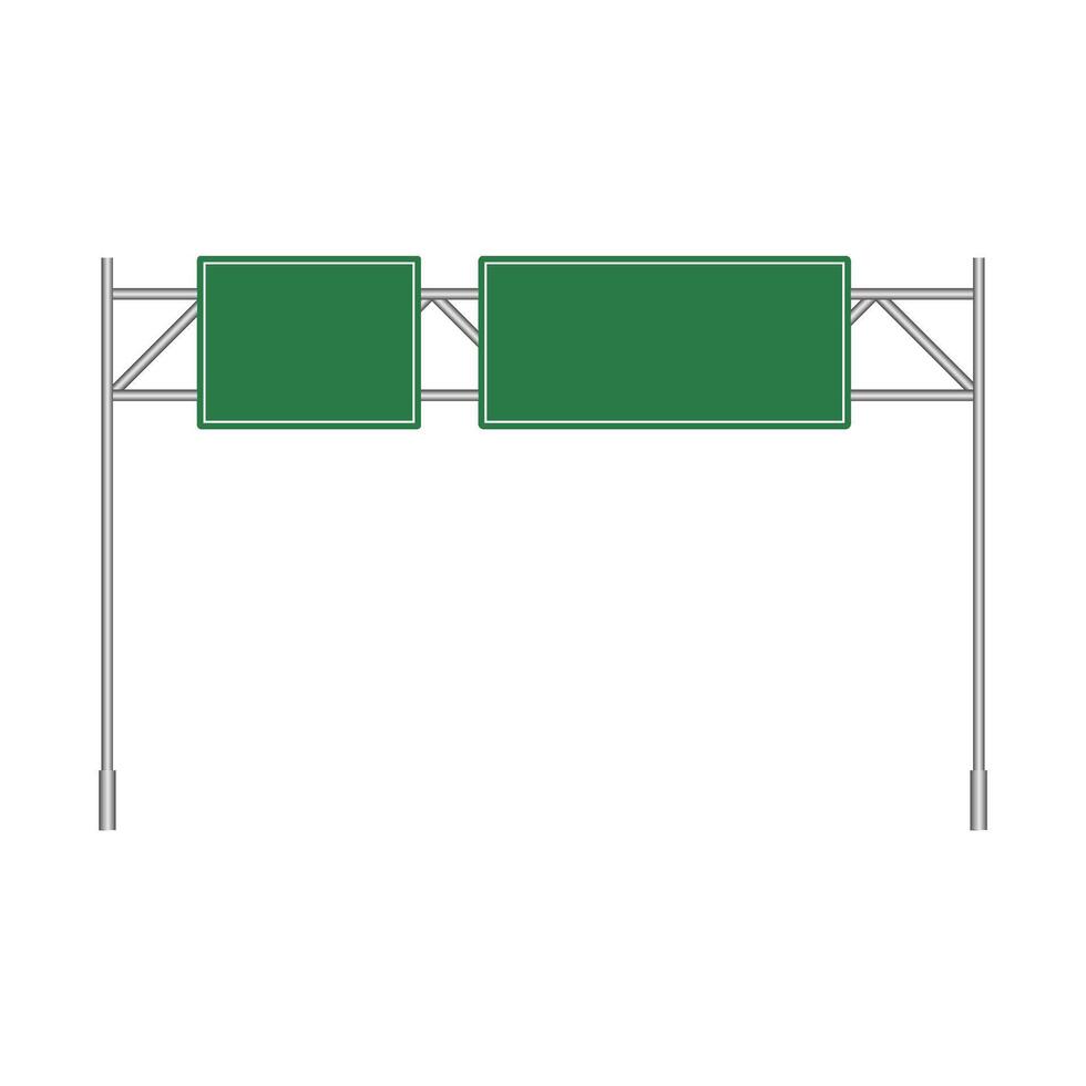 Highway with Traffic Sign. Motorway with road sign. Street traffic Sign. Illustration Isolated Background. vector