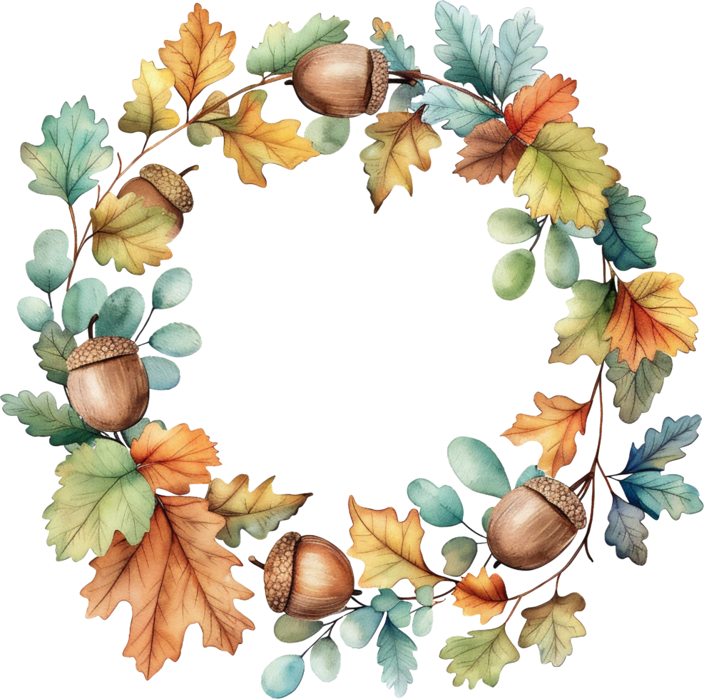 Autumn photo frame png