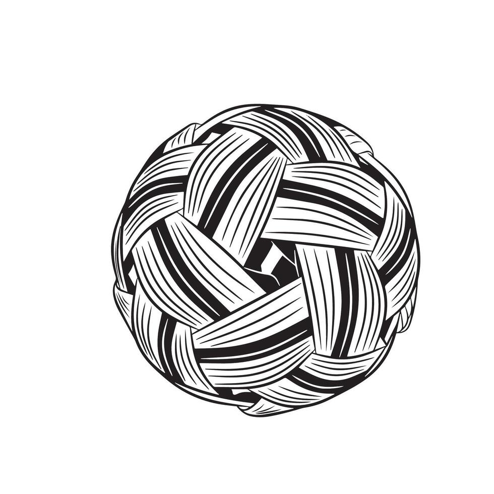 Sepak takraw icon isolated on white background illustration. vector