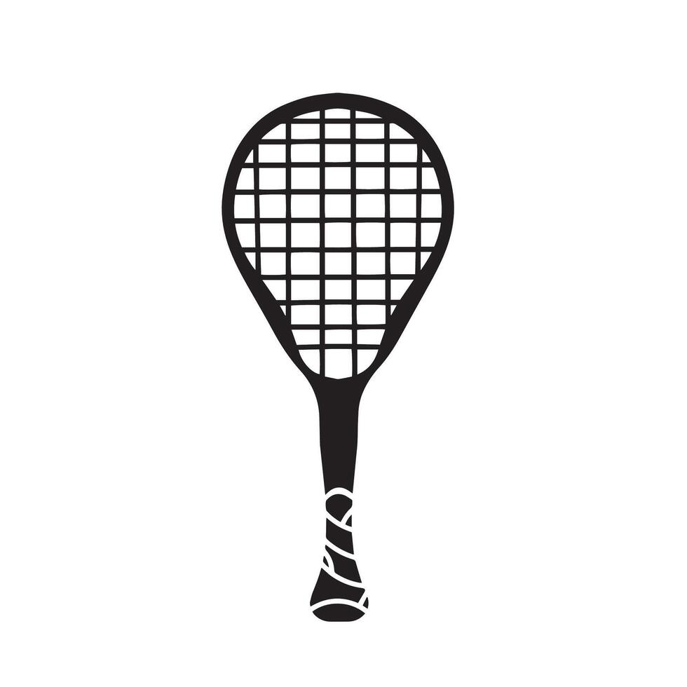 simple tennis racket sports equipment icon vector