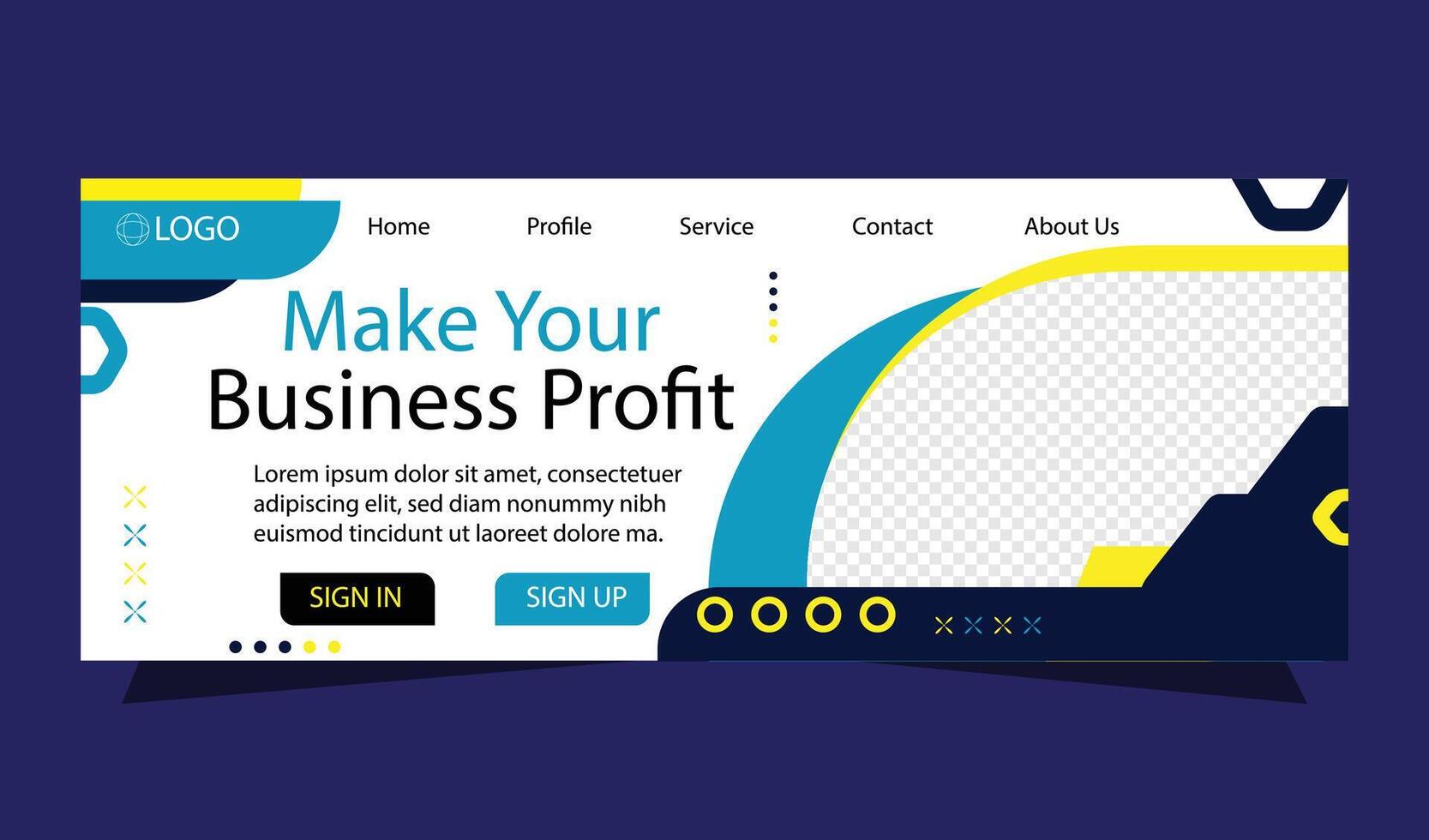 Business Web Banner Template Design vector