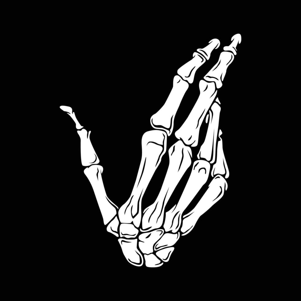 Bones hand vintage. Human skeleton bone hands. skeleton hand. vector
