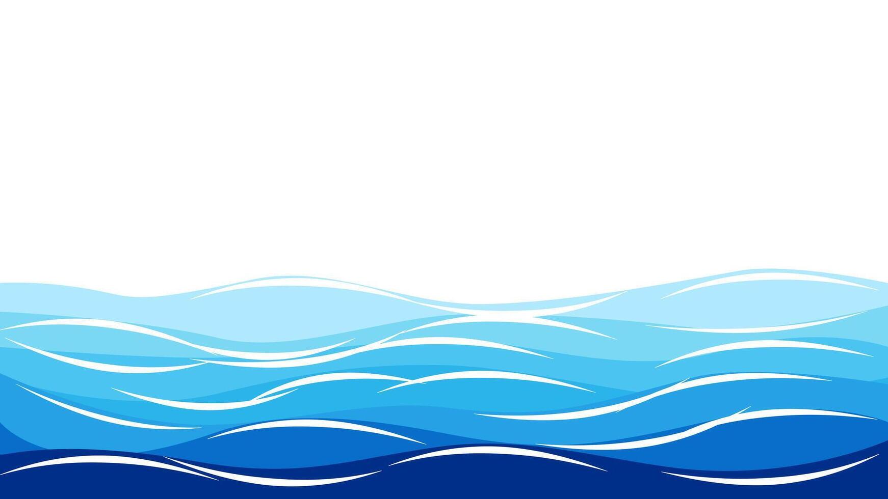 sea waves background vector