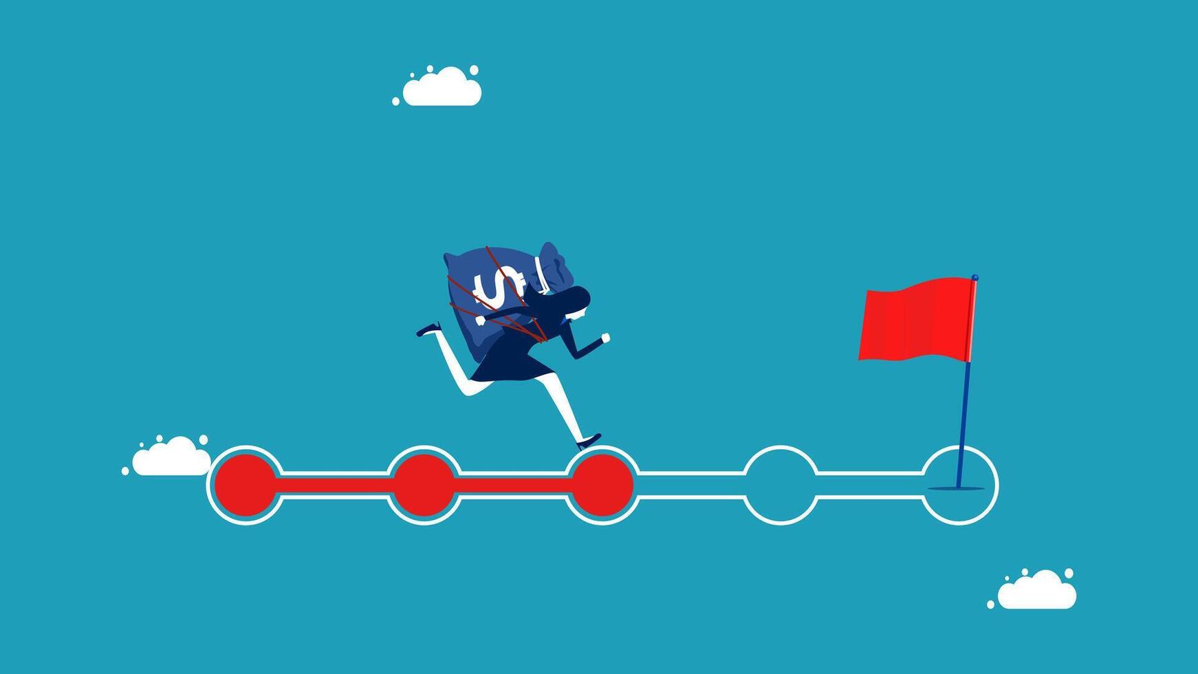 invesment , progress ,direction, growth concept vector
