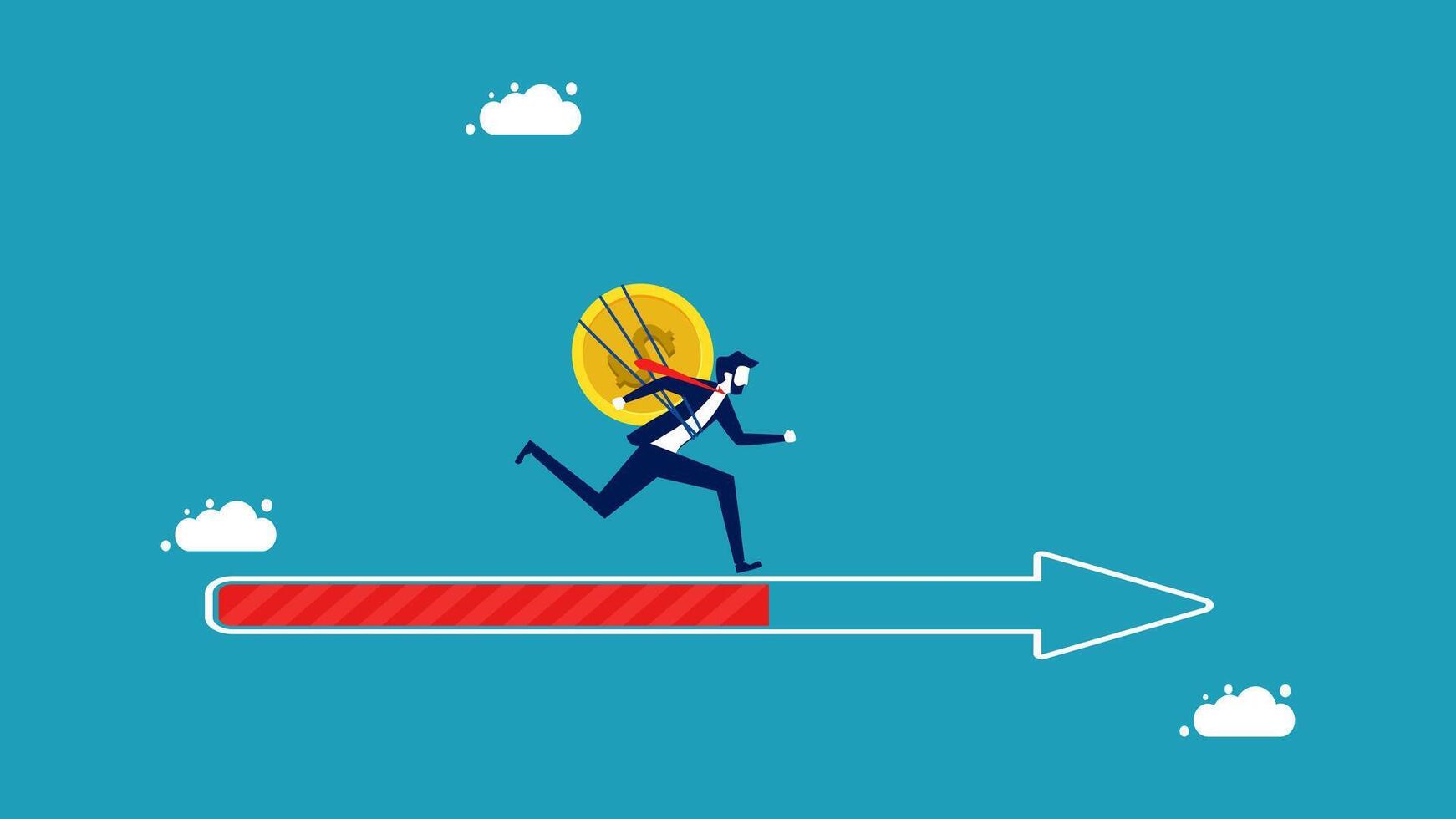 invesment , progress ,direction, growth concept vector