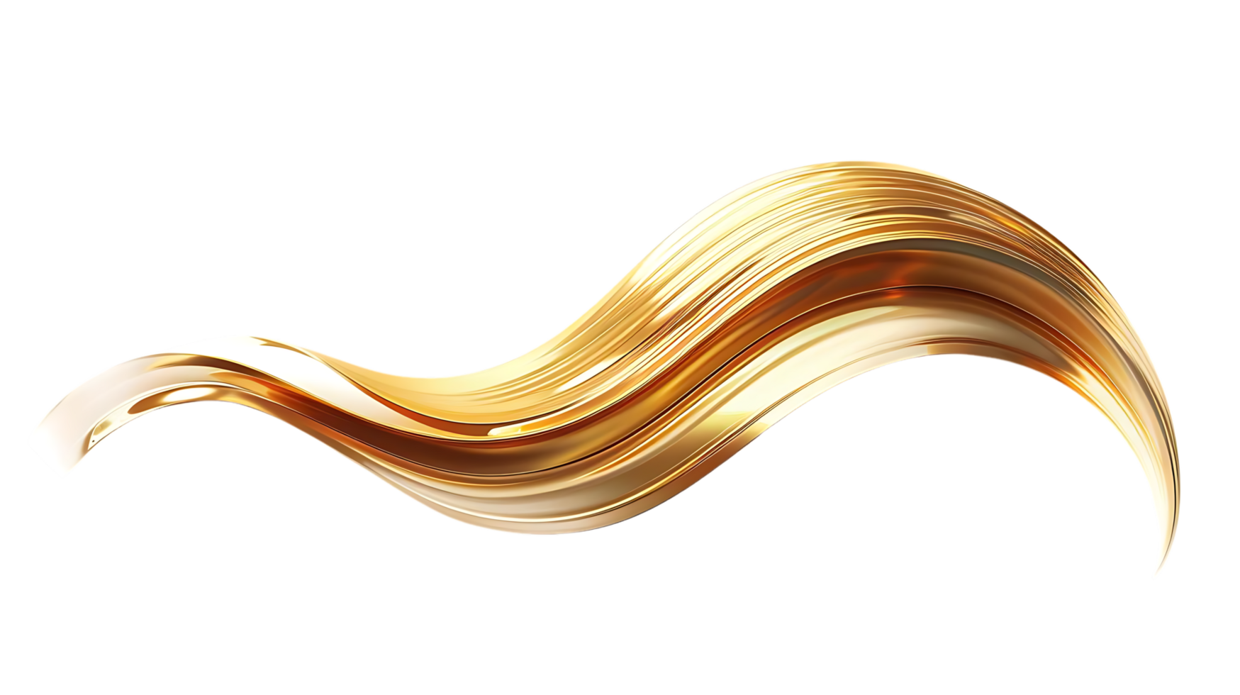 Golden Abstract Wave with a Transparent Background A Luxurious and Elegant Design Element png