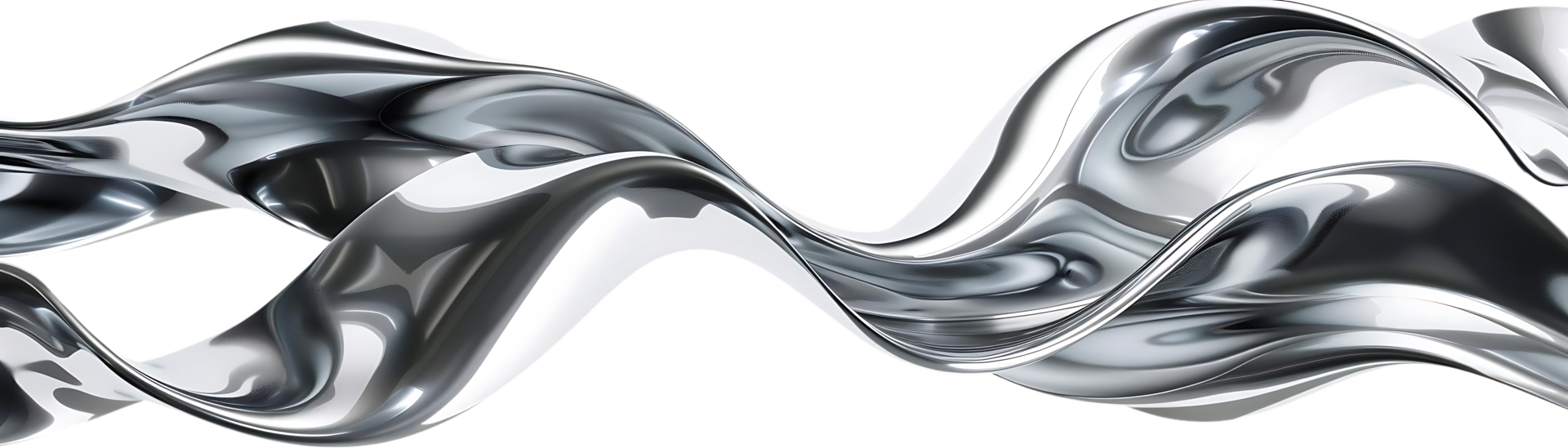 Abstract Silver Liquid Waves with a Transparent Background A Mesmerizing Visual Representation of Fluidity and Movement png