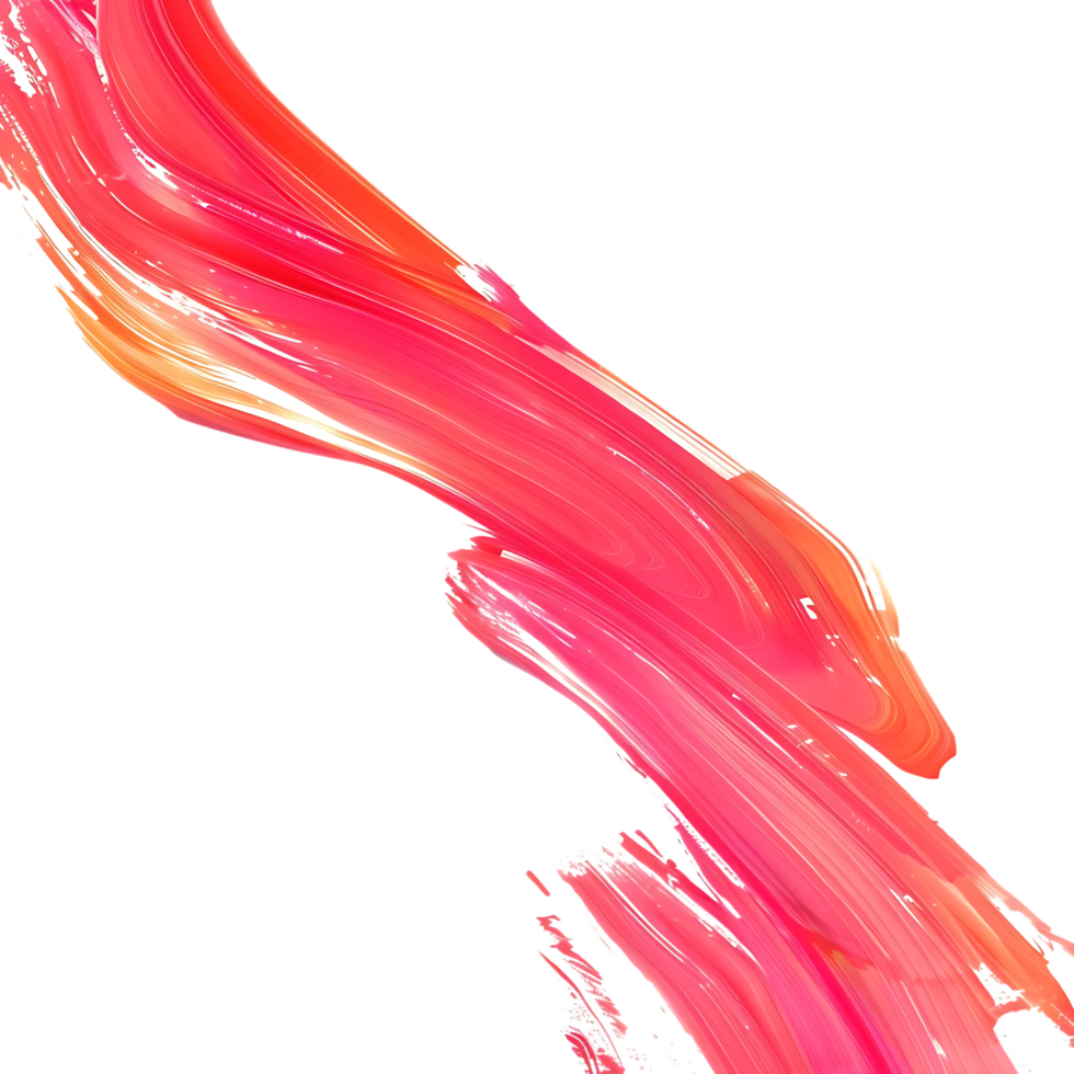 Abstract Pink Brushstroke with Transparent Background A Digital Art Creation Featuring a Bold, Swirling, and Dynamic Pink Stroke on a Transparent Background png