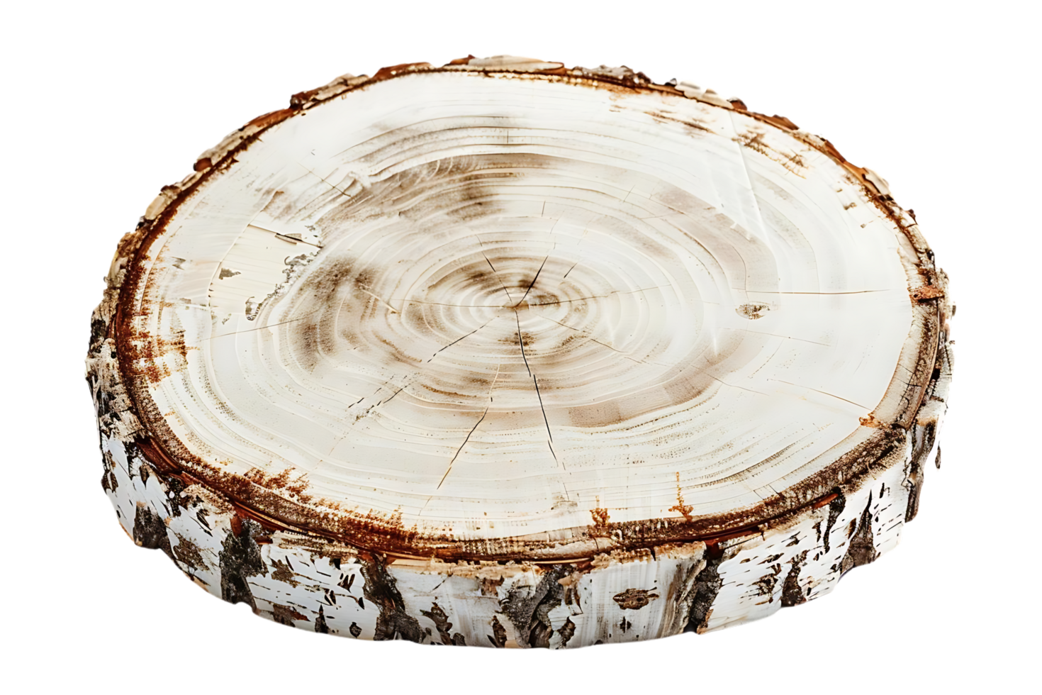 A Slice of Nature A Natural Wood Slice with a Transparent Background, Perfect for Crafting, Decoration, and More png