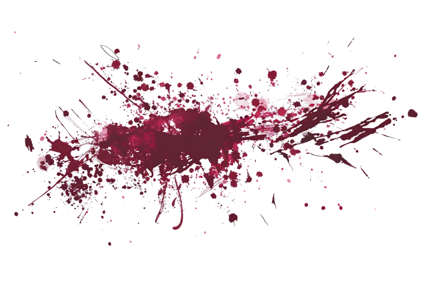 Crimson Splatter on a Transparent Background A Gory Abstract Design for Your Creative Projects png