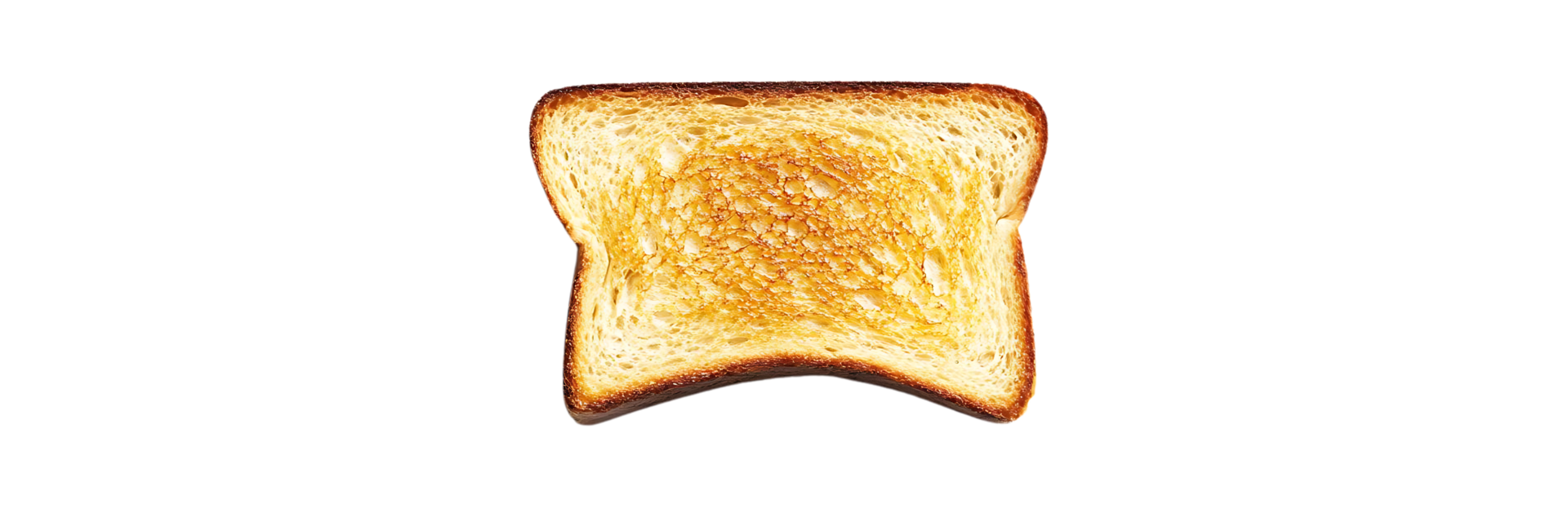 Golden Toast with a Transparent Background A Crispy Slice of Bread Ready to Be Enjoyed png