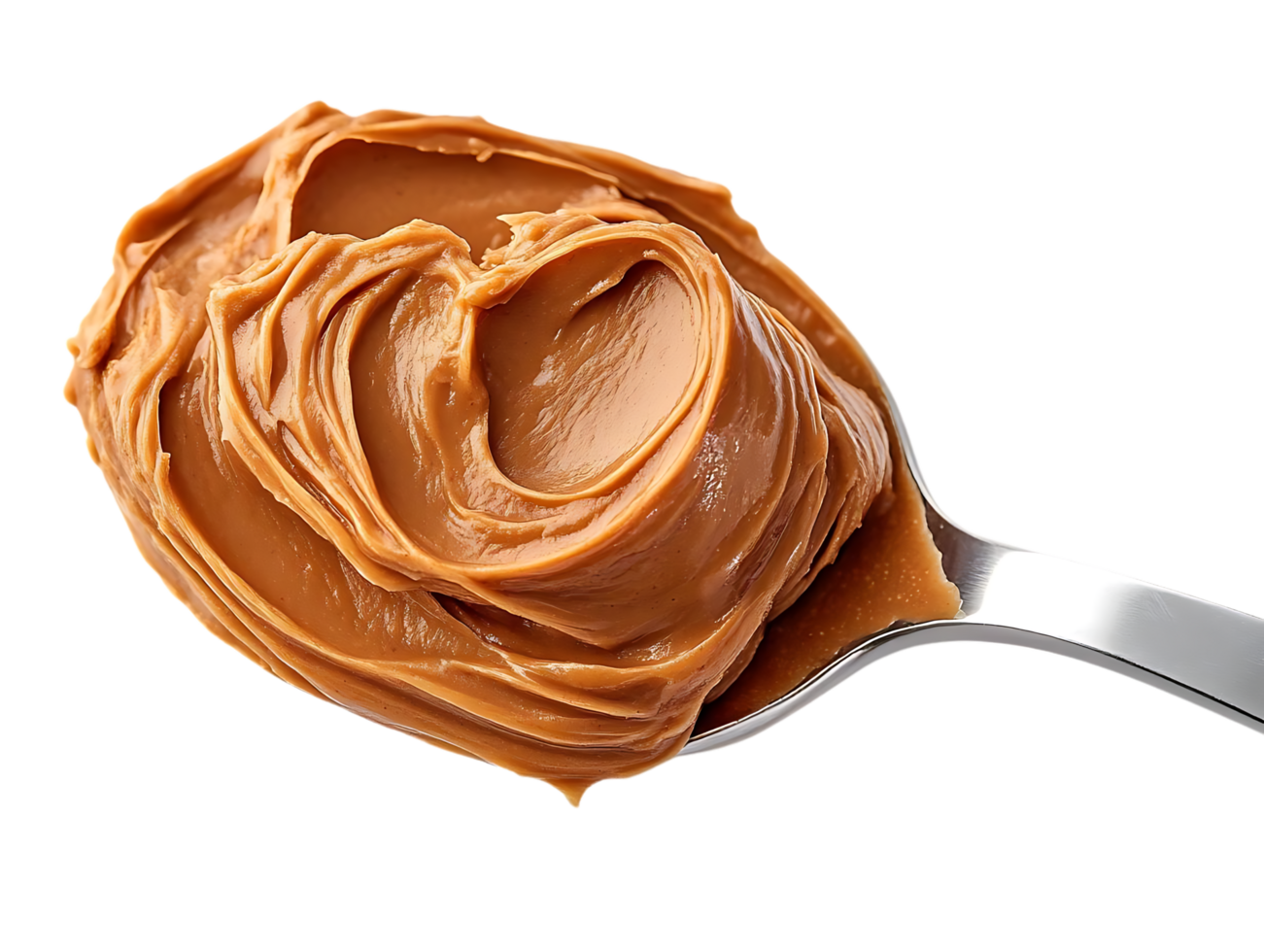 Peanut Butter Spoonful with a Transparent Background, A Delicious and Creamy Treat png