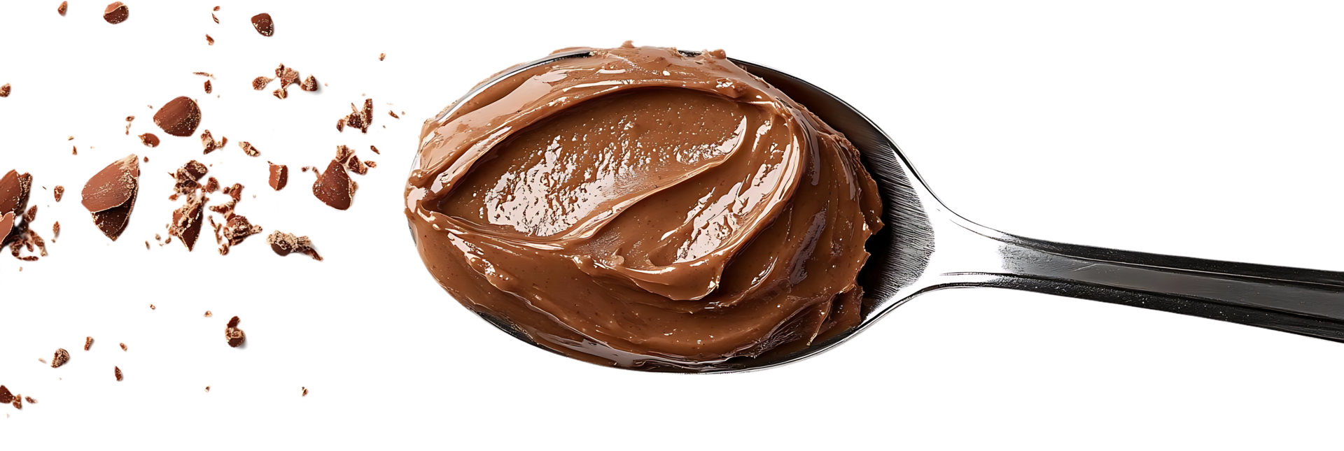 Chocolate Spread in a Spoon with a Transparent Background A Delicious and Creamy Treat png