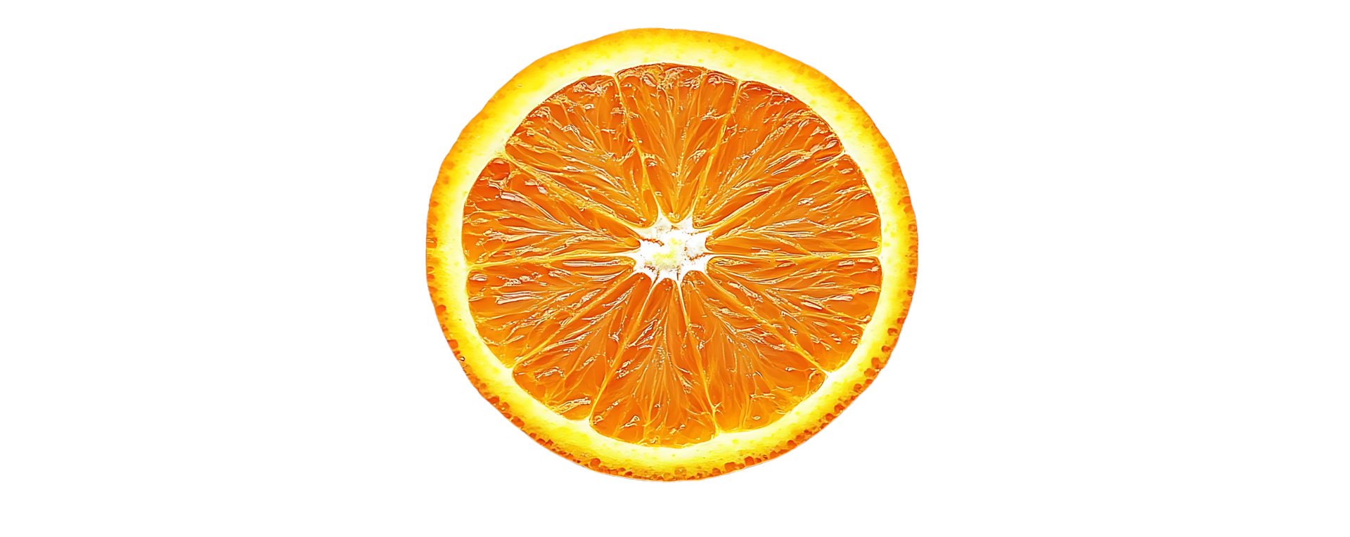 Orange Slice on a Transparent Background A Juicy and Vibrant Image for Your Designs png