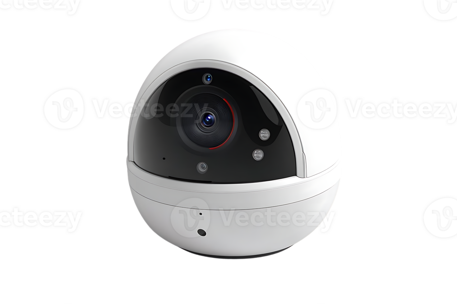 Smart Home Security Camera with Transparent Background, 360 Degree View, Night Vision, Motion Detection, and Two-Way Audio png