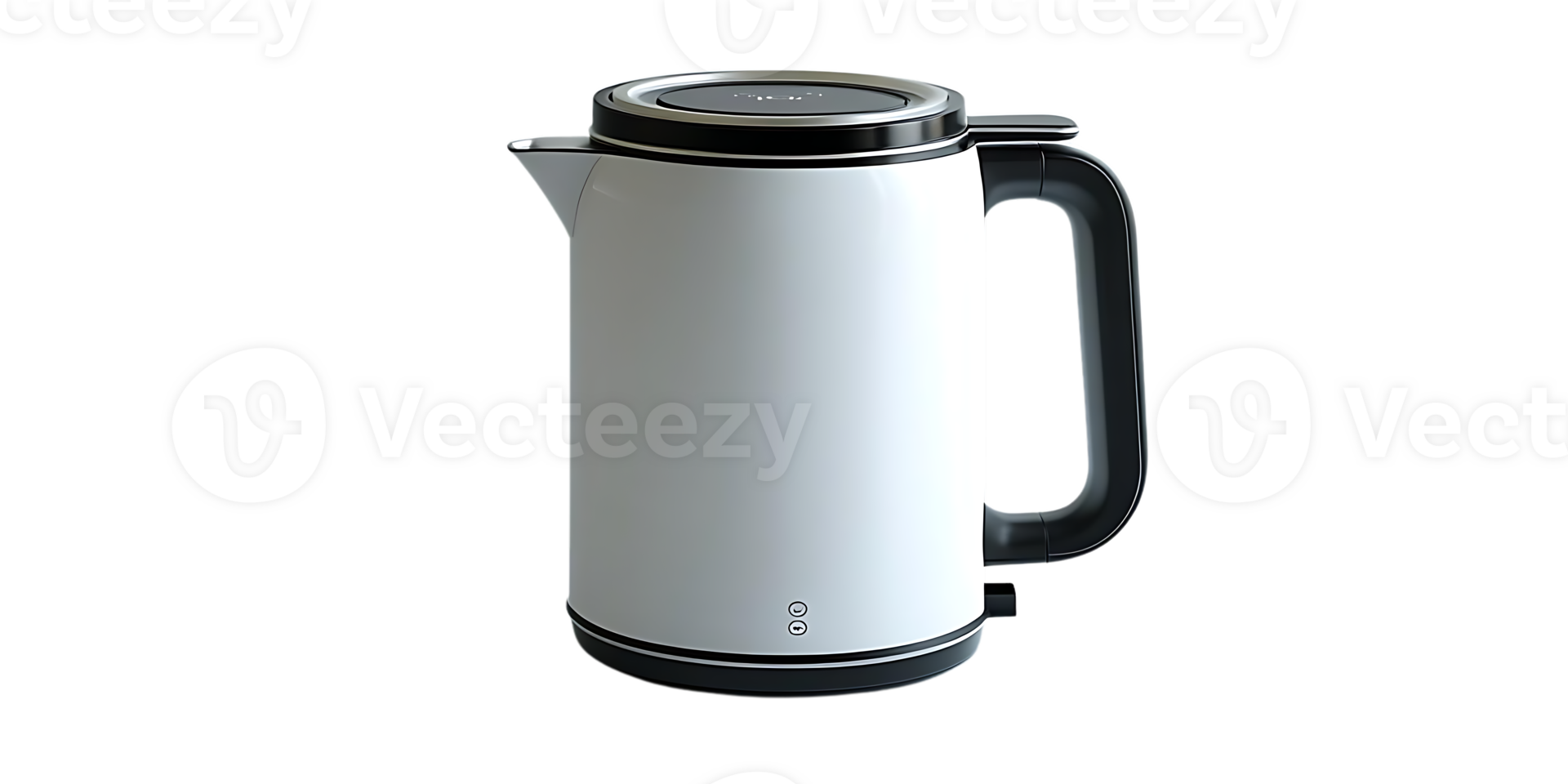 White Electric Kettle with Transparent Background, Modern Kitchen Appliance, Elegant Design, Minimalist Style png
