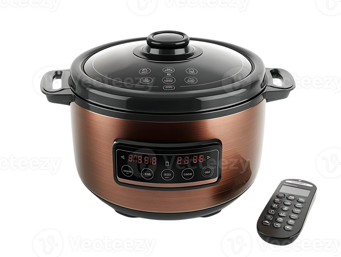 Digital Rice Cooker with Transparent Background, Features Multi-Function Cooking and Easy-to-Clean Design png