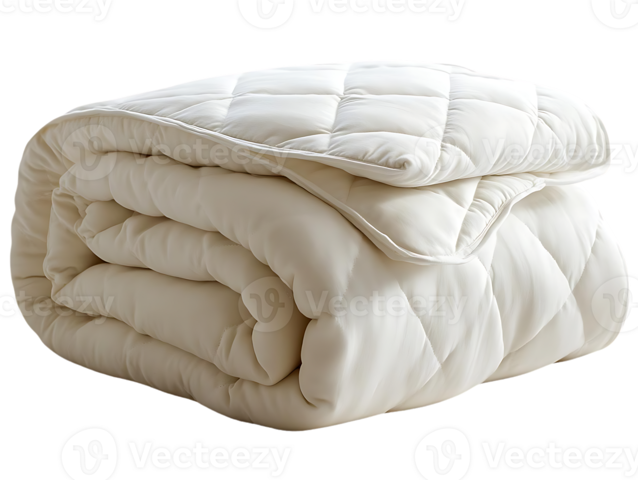 Soft, Breathable, and Luxurious Organic Cotton Comforter with Transparent Background for a Cozy and Stylish Bedroom png