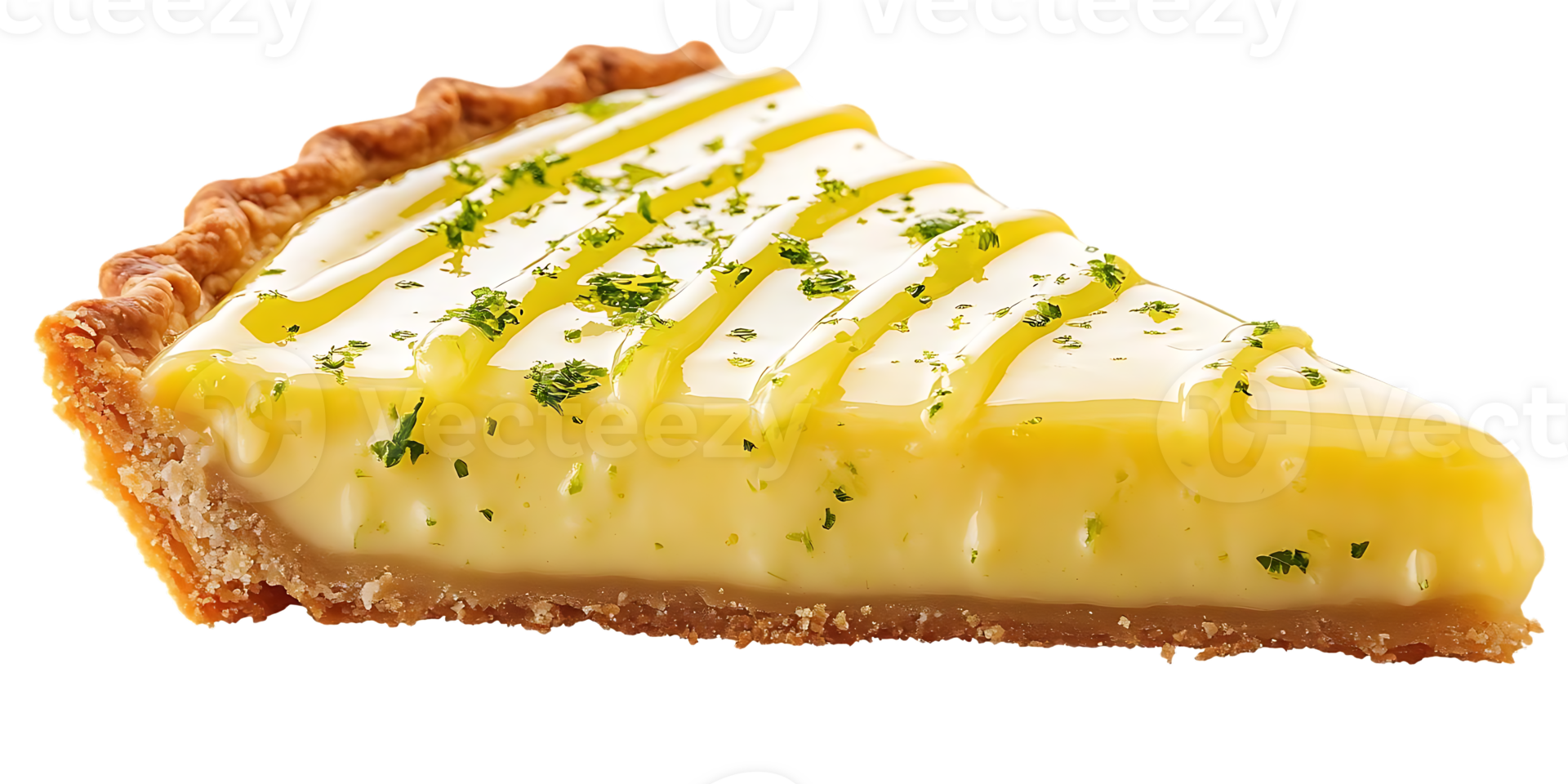 A Slice of Lemon Tart with a Transparent Background, a Delightful Dessert with a Zesty Twist png