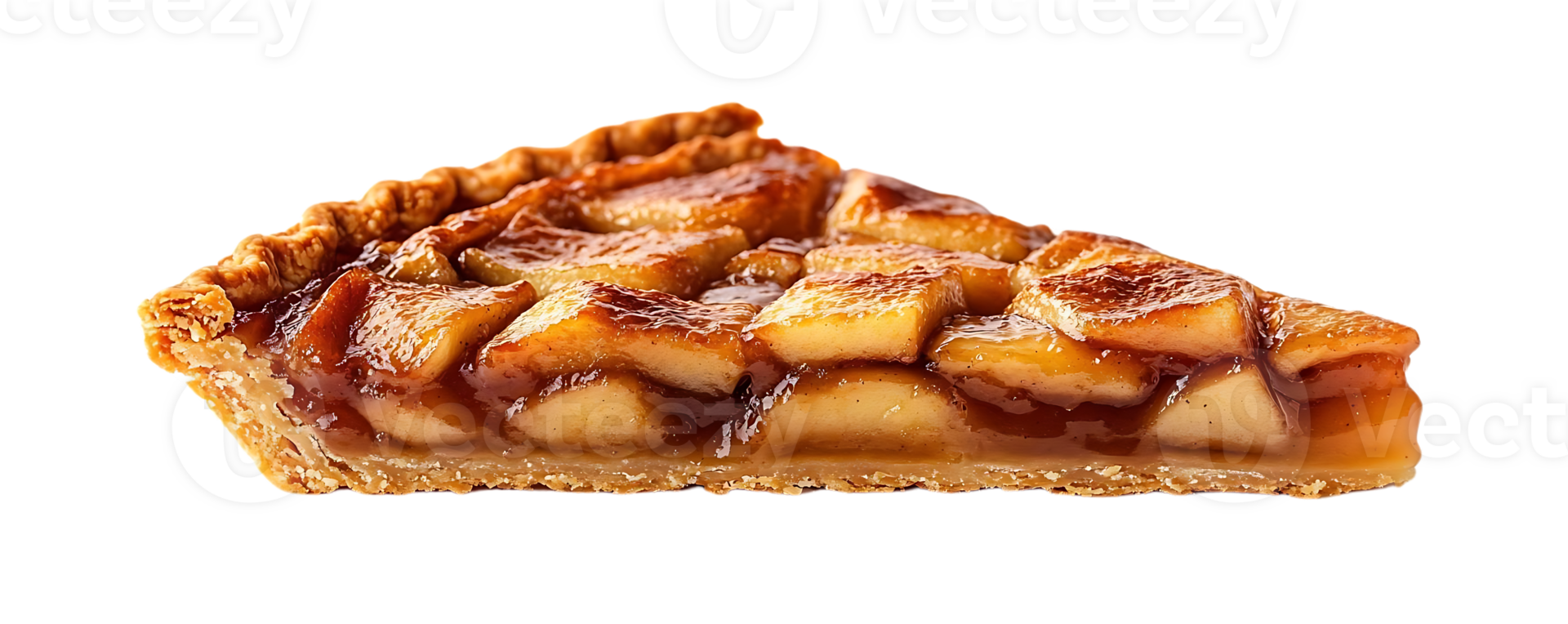 A Slice of Apple Pie with a Transparent Background, Perfect for Your Dessert Table png