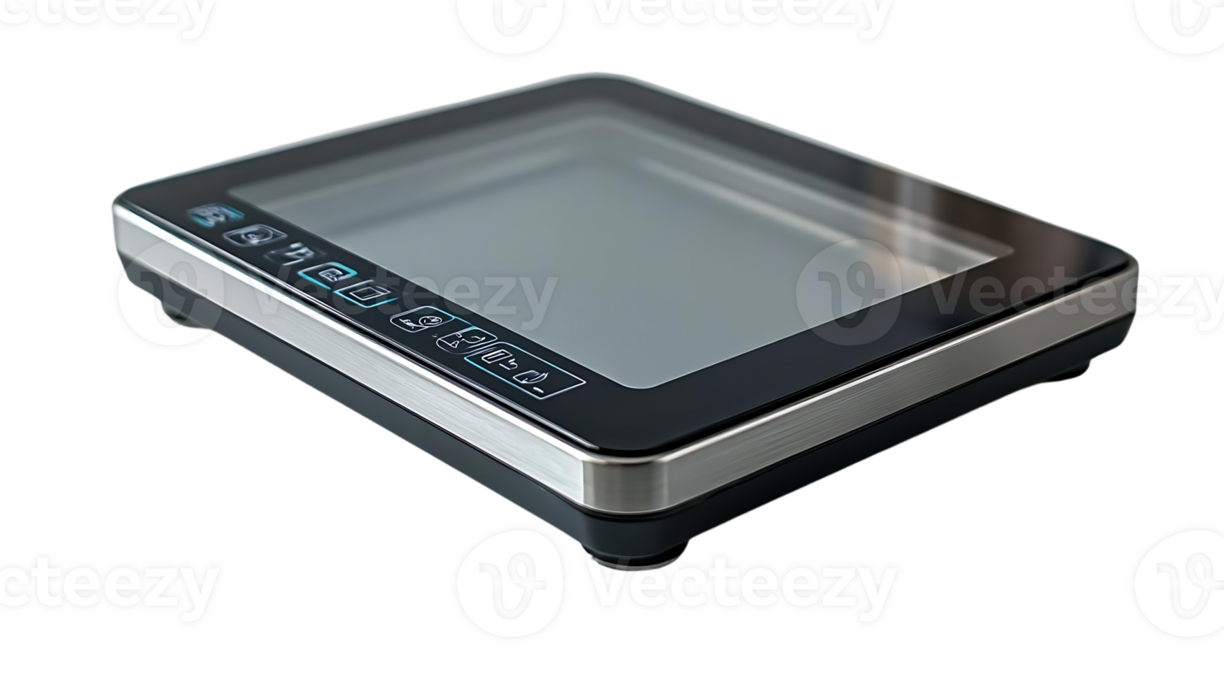Digital Kitchen Scale with Transparent Background, Sleek and Modern Design, Accurate Weight Measurement, Easy-to-Read Display, Stainless Steel Base png