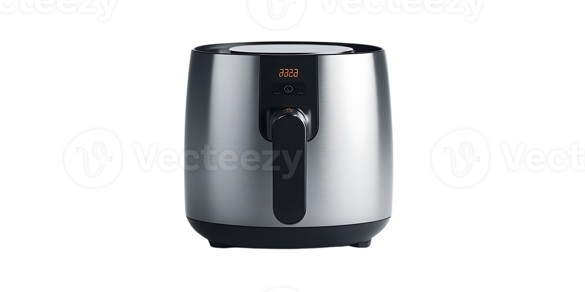 Stainless Steel Air Fryer with Transparent Background, Digital Display and Easy-to-Use Controls for Crispy and Delicious Results png