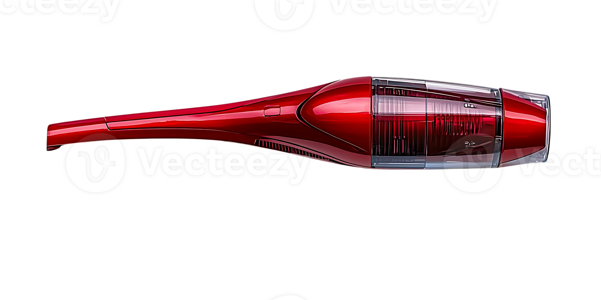 Red Cordless Handheld Vacuum Cleaner with Transparent Background - Easy to Use for Cleaning Cars, Homes, and More png