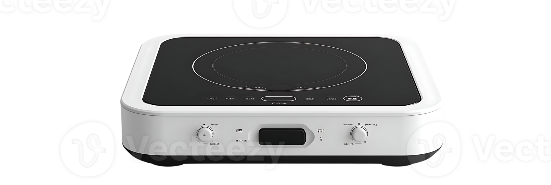 Single Burner Induction Cooktop with Transparent Background, Sleek and Modern Design, Ideal for Small Kitchens and Apartments png