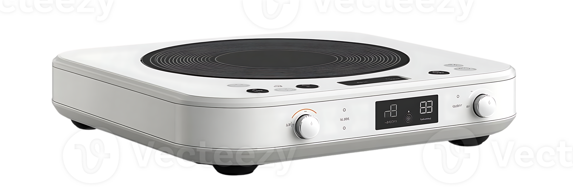 Single Burner Induction Cooktop with Digital Display and Transparent Background png