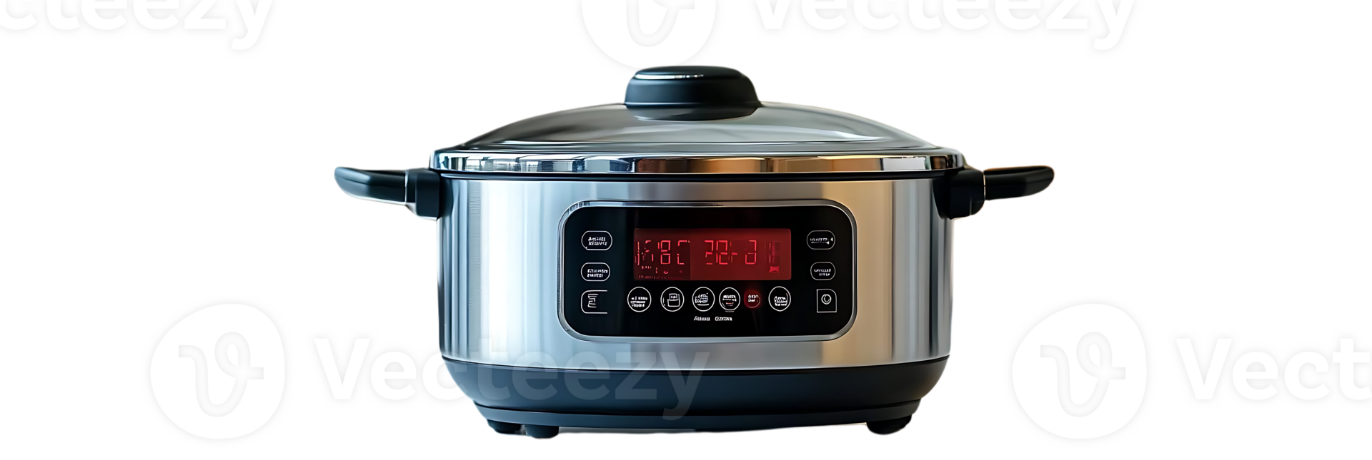 Stainless Steel Electric Rice Cooker with Transparent Background, a Versatile Kitchen Appliance for Delicious Rice Dishes png