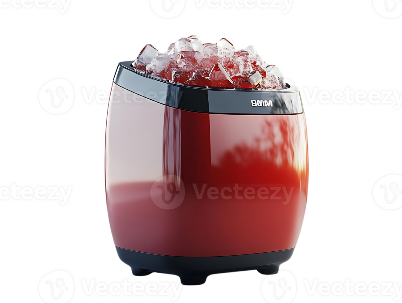Red Ice Maker with Transparent Background, Creates Ice Cubes Quickly and Easily for Refreshing Drinks png