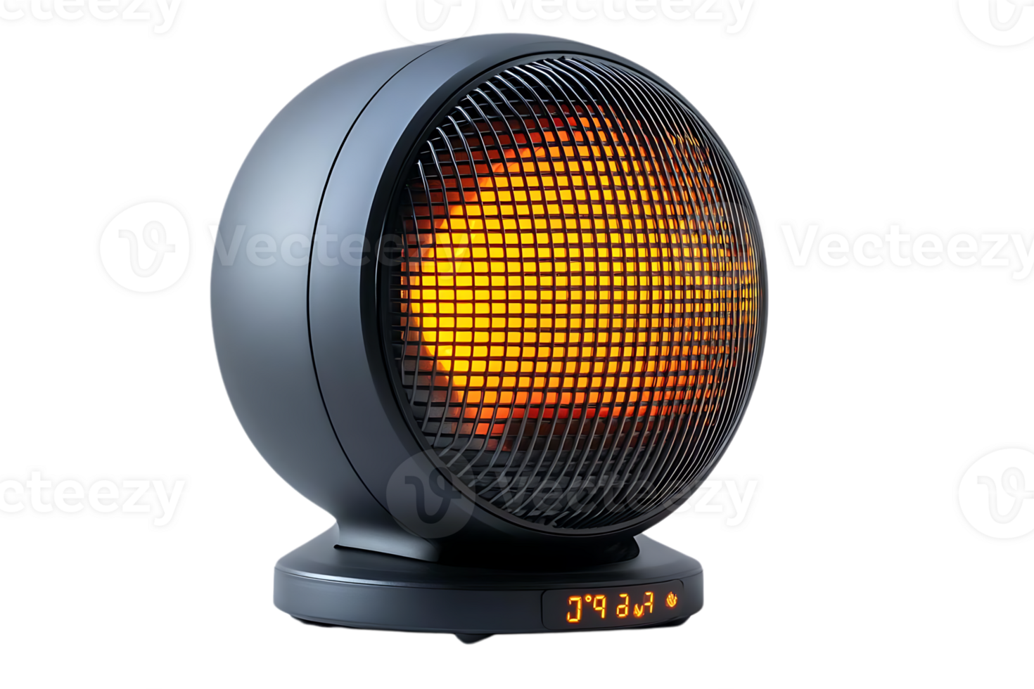 Black and Orange Electric Heater with Transparent Background png