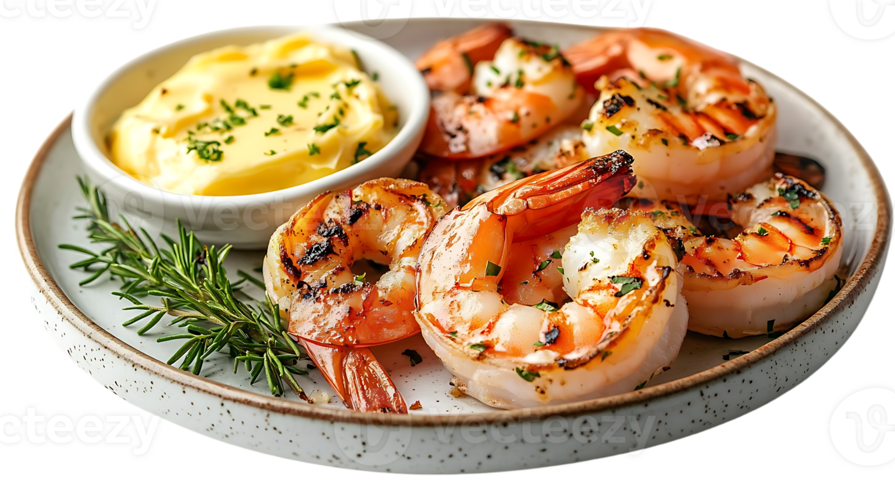 Grilled Shrimp with Lemon Butter Sauce and Rosemary, a Delicious and Easy Appetizer or Main Course png