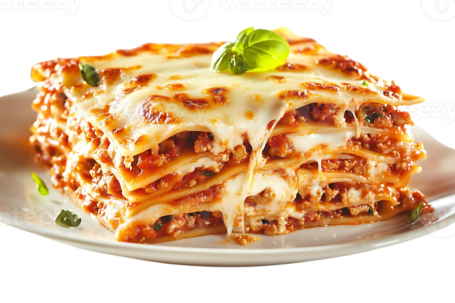 Lasagna with Melted Cheese, a Delicious Italian Dish with a Transparent Background png