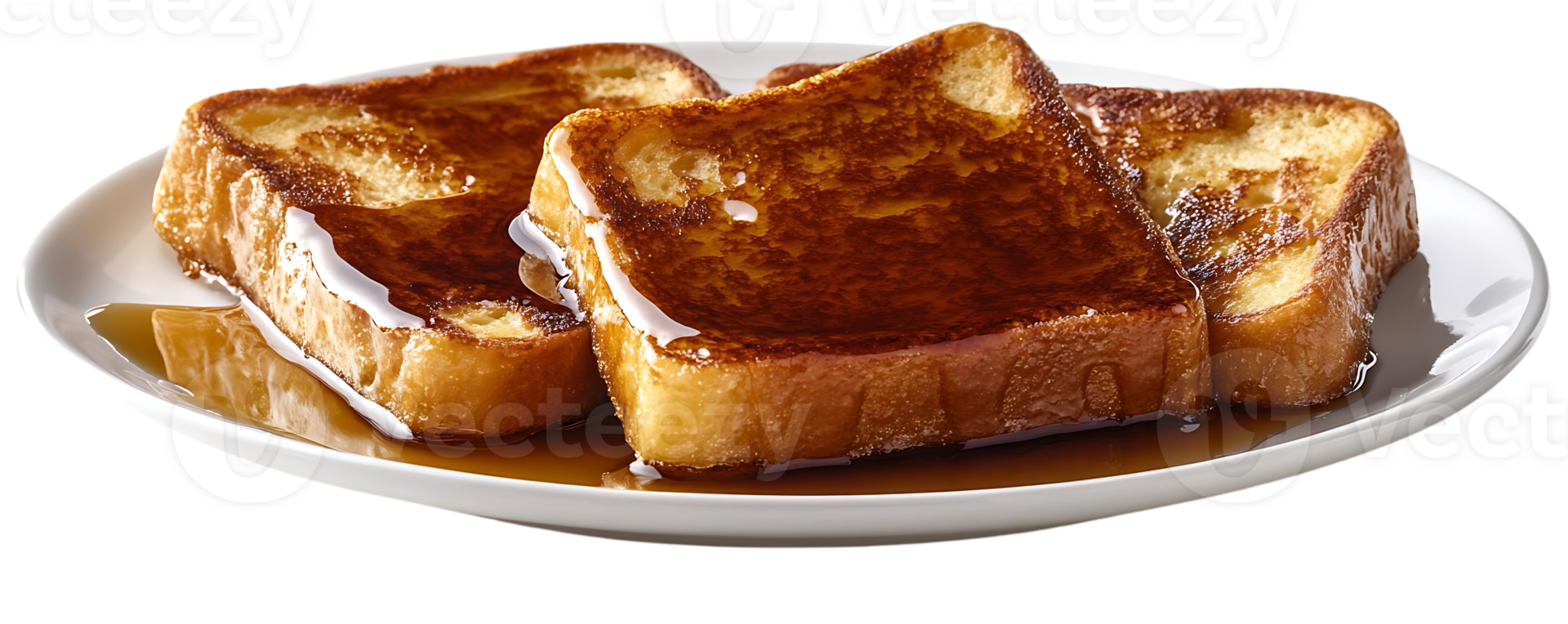 Golden Brown French Toast Drenched in Sweet Syrup, a Delicious Breakfast Treat with a Transparent Background png