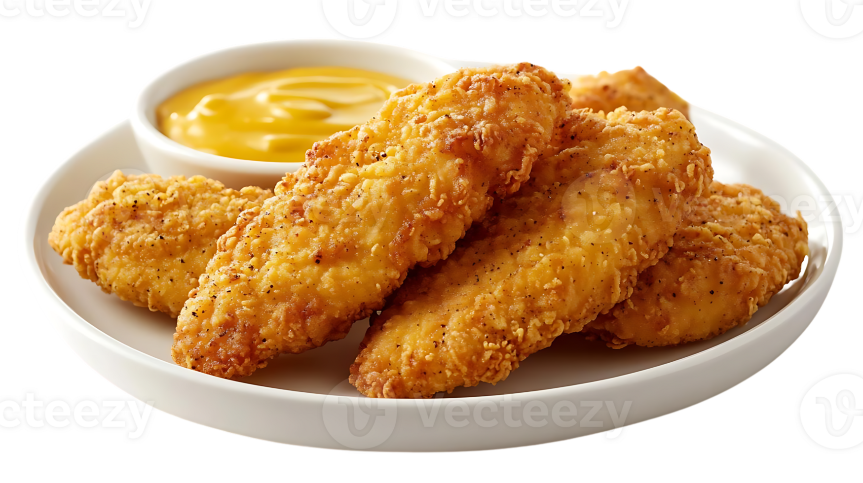 Crispy Chicken Tenders with Mustard, a Delicious and Easy Meal, Perfect for a Quick Lunch or Dinner, Transparent Background png