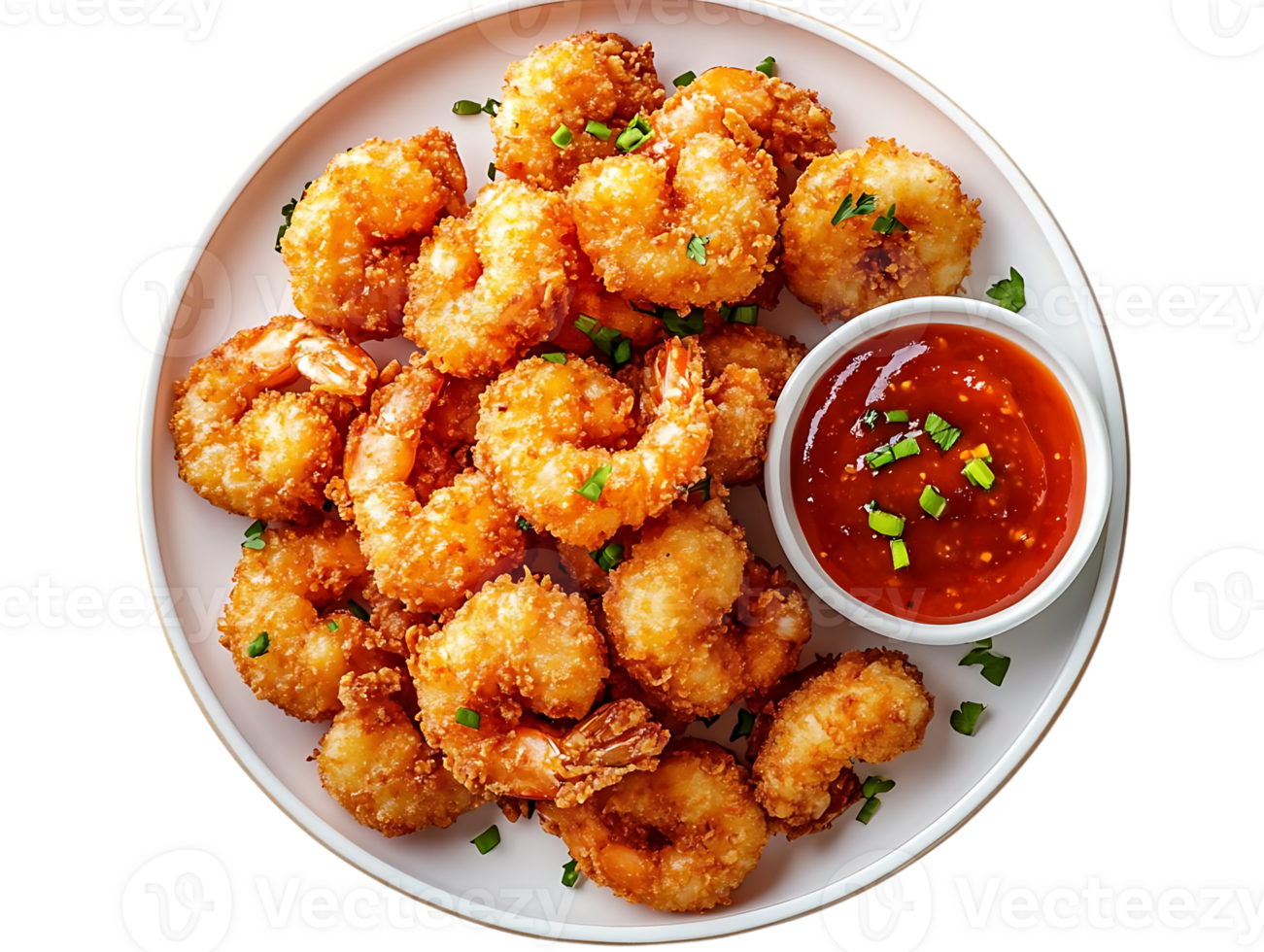 Crispy Fried Shrimp With Sweet Chili Sauce On A Transparent Background crispy-fried-shrimp-with-sweet-chili-sauce-on-a-transparent-background