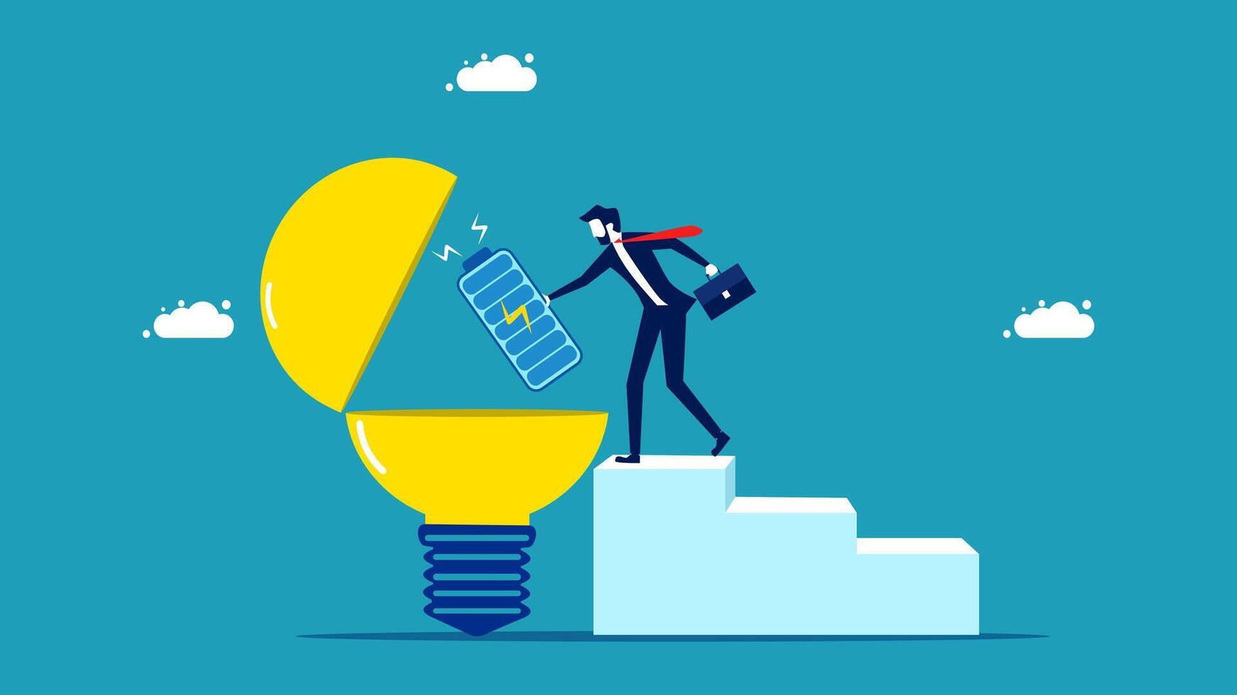 a person is holding a light bulb with a chip inside vector