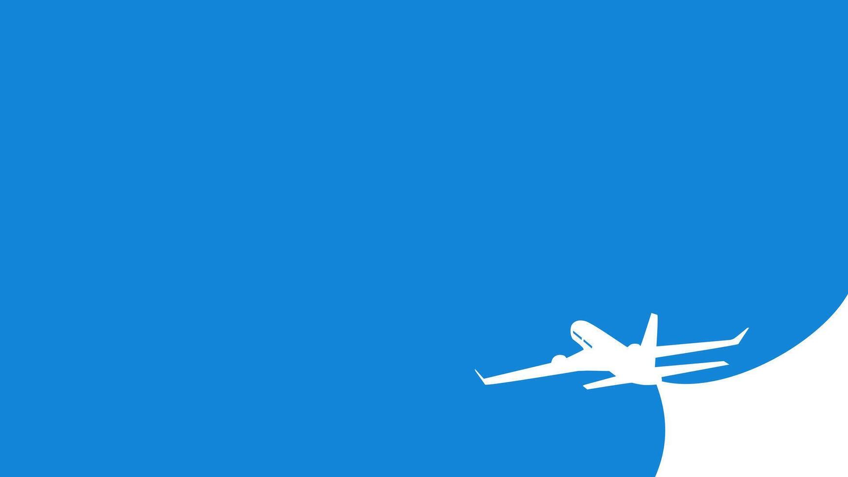 a plane flying through the air on a blue background vector