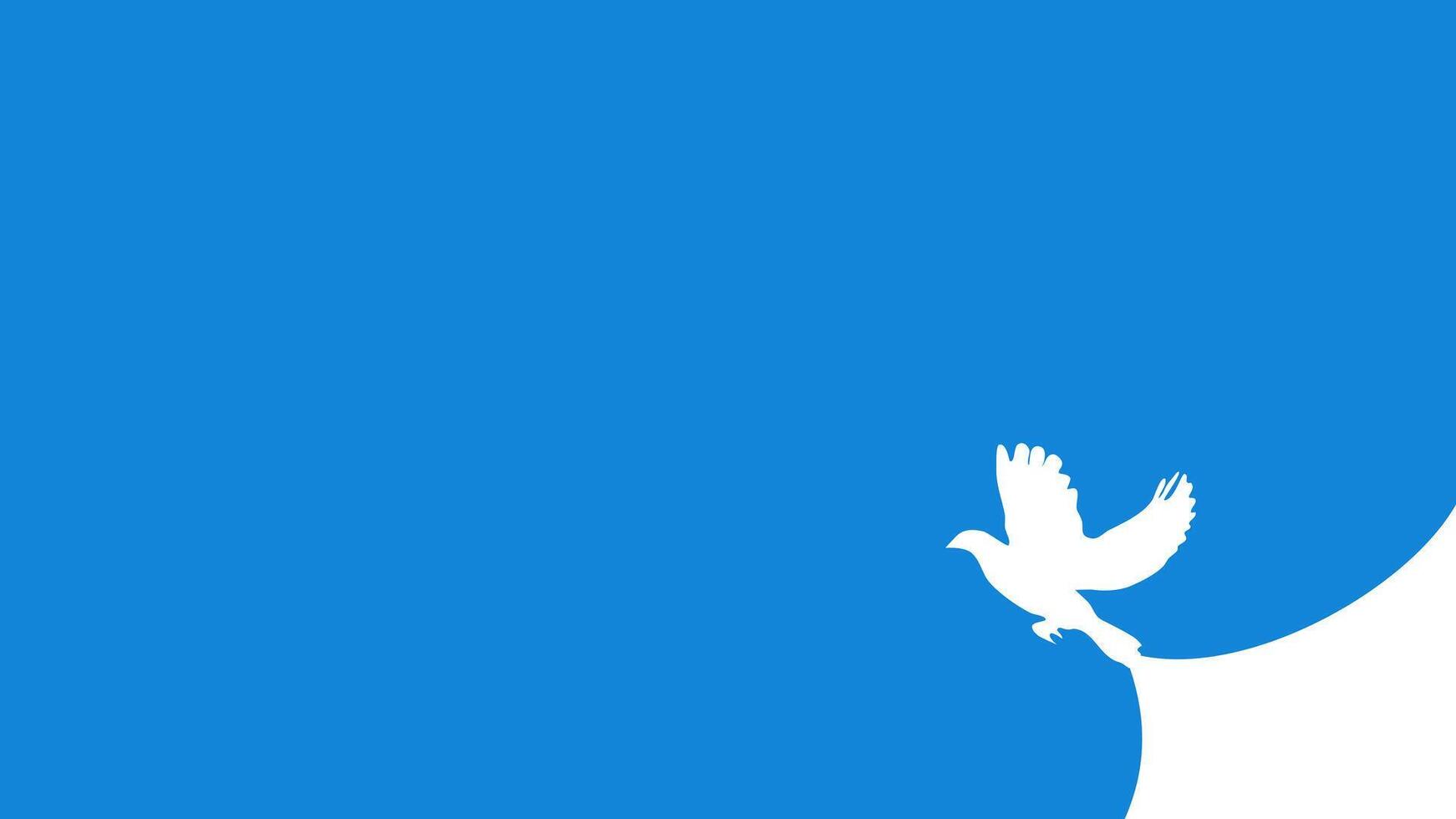 a dove is flying out of a blue sky vector