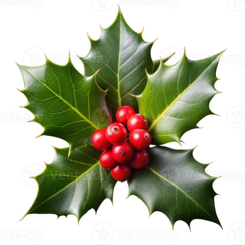 A cluster of red berries on a leafy green plant png