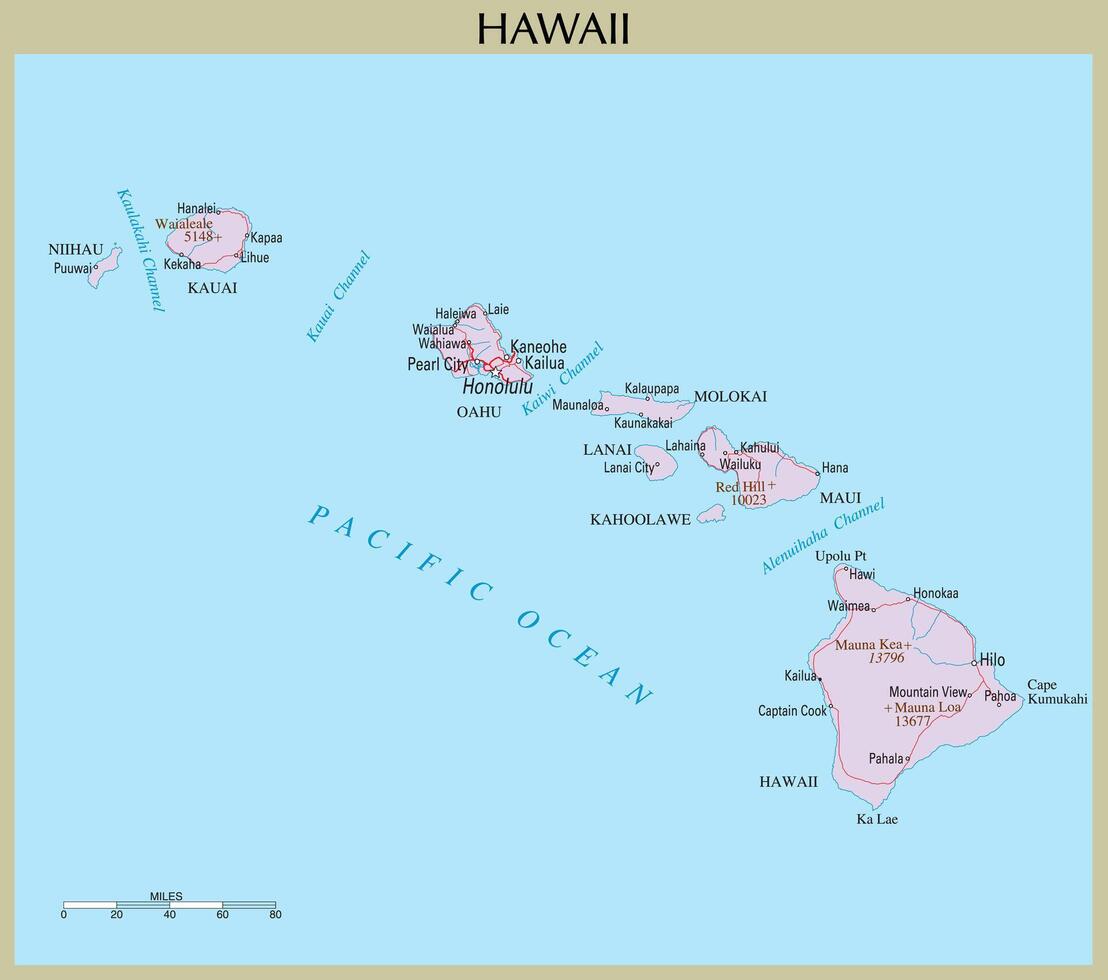 Map of Hawaii United States 49391286 - Map Of Hawaii United States Vector