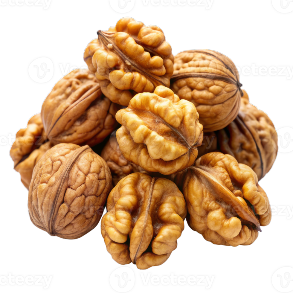 A pile of walnuts with a transparent background png