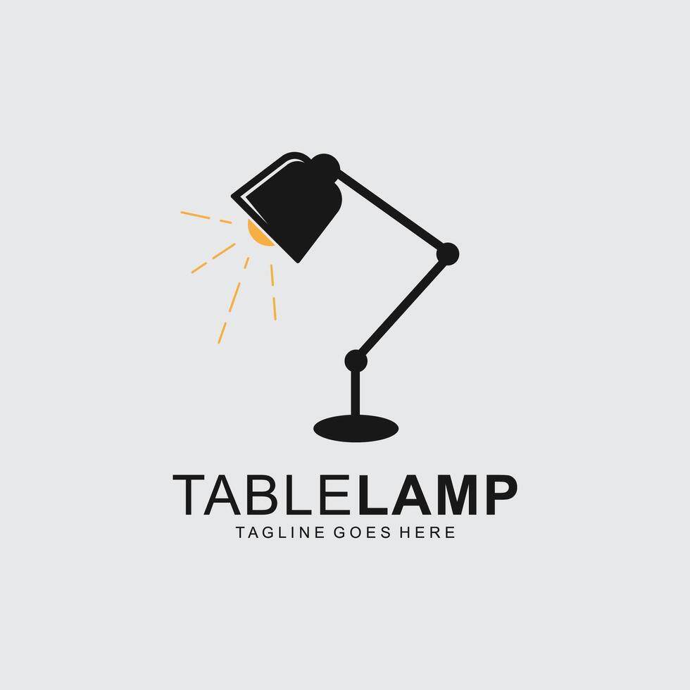 Table Lamp Logo Illustration vector